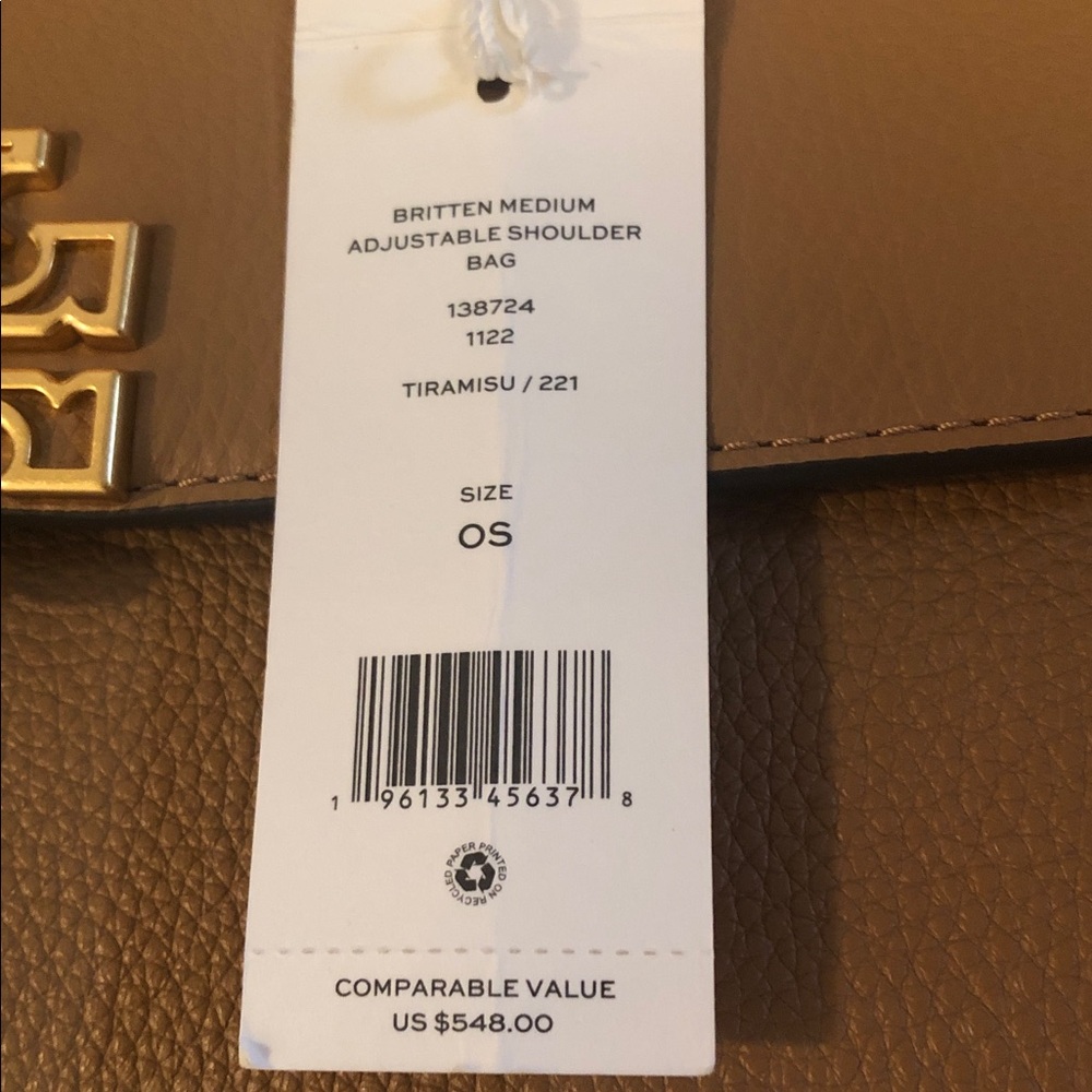 Tory Burch Tan Shoulder Bag with Gold Accents - Picture 7 of 7
